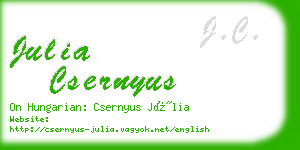 julia csernyus business card